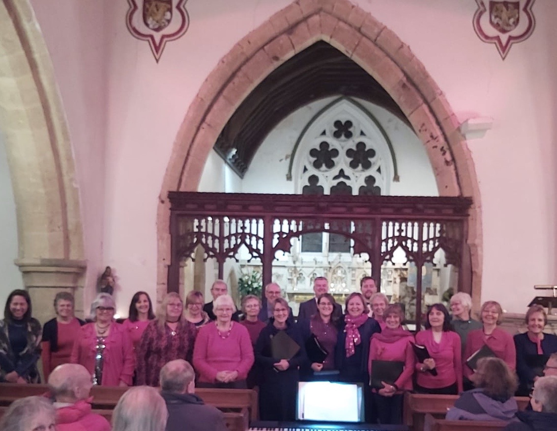 A picture of the choir giving their Christmas concert 2019